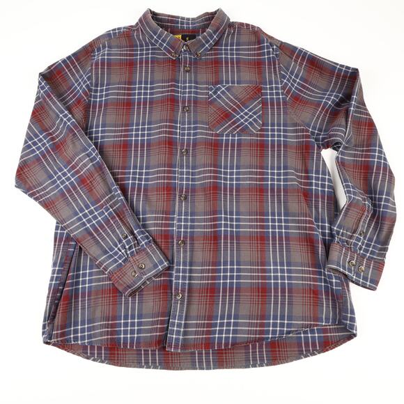 Browning Big Mens XXXL 3XL Button Down Flannel Long Sleeve Plaid Shirt - Picture 1 of 11